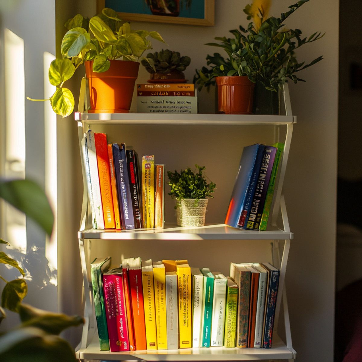 Étagère dangle à trois niveaux pliable de 114 cm