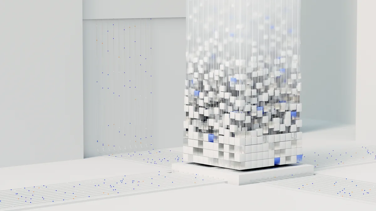 Affichage d'un nuage de points 3D colorisé dans un logiciel de modélisation architecturale