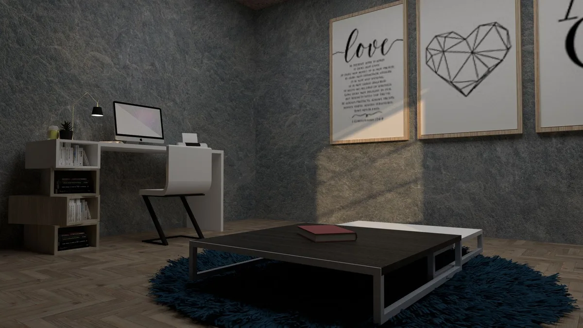Tables gigognes et table basse relevable dans un salon compact