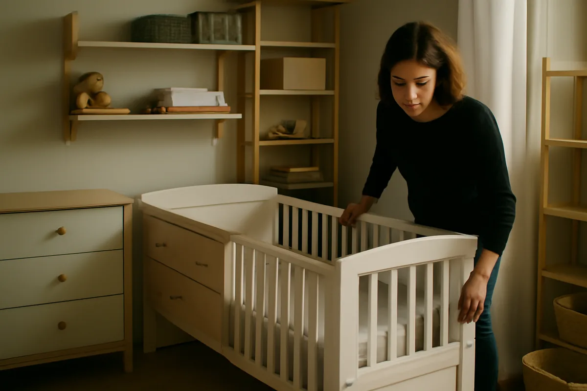 Meubles polyvalents et évolutifs — Investir dans des pièces multifonctions limite les achats répétés. Une commode transformable ou un lit évolutif prolonge l’utilité du mobilier au-delà des premiers mois. Pour les petites surfaces, privilégiez les étagères modulables et les rangements verticaux