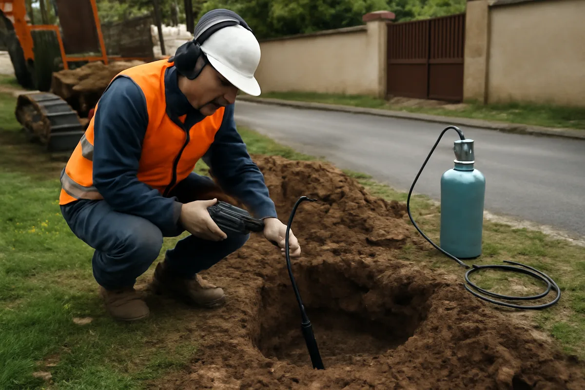 Fuite dans une canalisation enterrée : quelles précautions avant d’excaver ? — Localiser précisément une fuite enterrée évite des terrassements inutiles. Combinez plusieurs techniques : relevés de consommation, écoute acoustique, gaz traceur ou thermographie selon la situation. Une fois la fuite