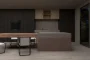 Intérieur contemporain avec menuiseries en bois intégrées et panneaux structurels dans un bâtiment moderne