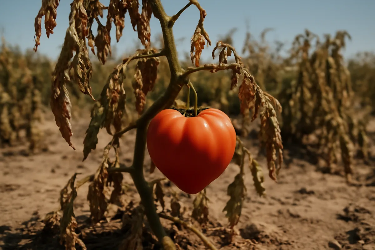Pourquoi la chaleur met-elle la tomate cœur de bœuf en difficulté ? — Quand la température dépasse durablement 32 °C , plusieurs phénomènes se conjuguent pour interrompre la production. Le pollen devient moins viable, la floraison avorte et la nouaison s’arrête