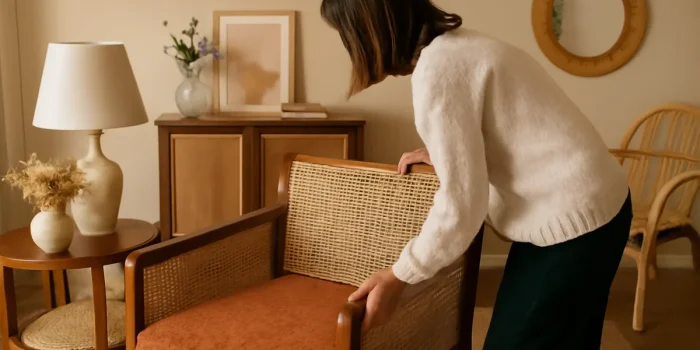 Comment adopter une déco vintage avec cannage, chenille, bois et rotin ?