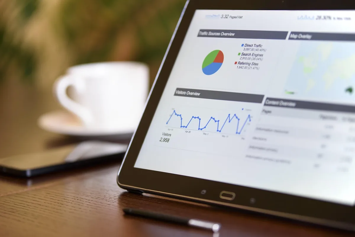 Graphiques et tableaux de bord d'analyse montrant les statistiques d'engagement et les indicateurs de performance