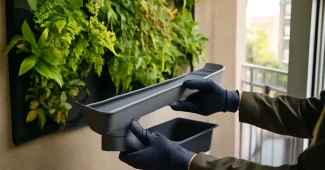 Quel système ajoutent les paysagistes sous les panneaux des murs végétaux en 2026 ?