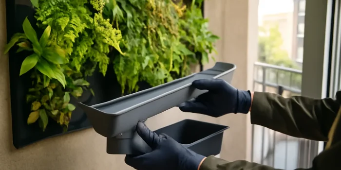 Quel système ajoutent les paysagistes sous les panneaux des murs végétaux en 2026 ?